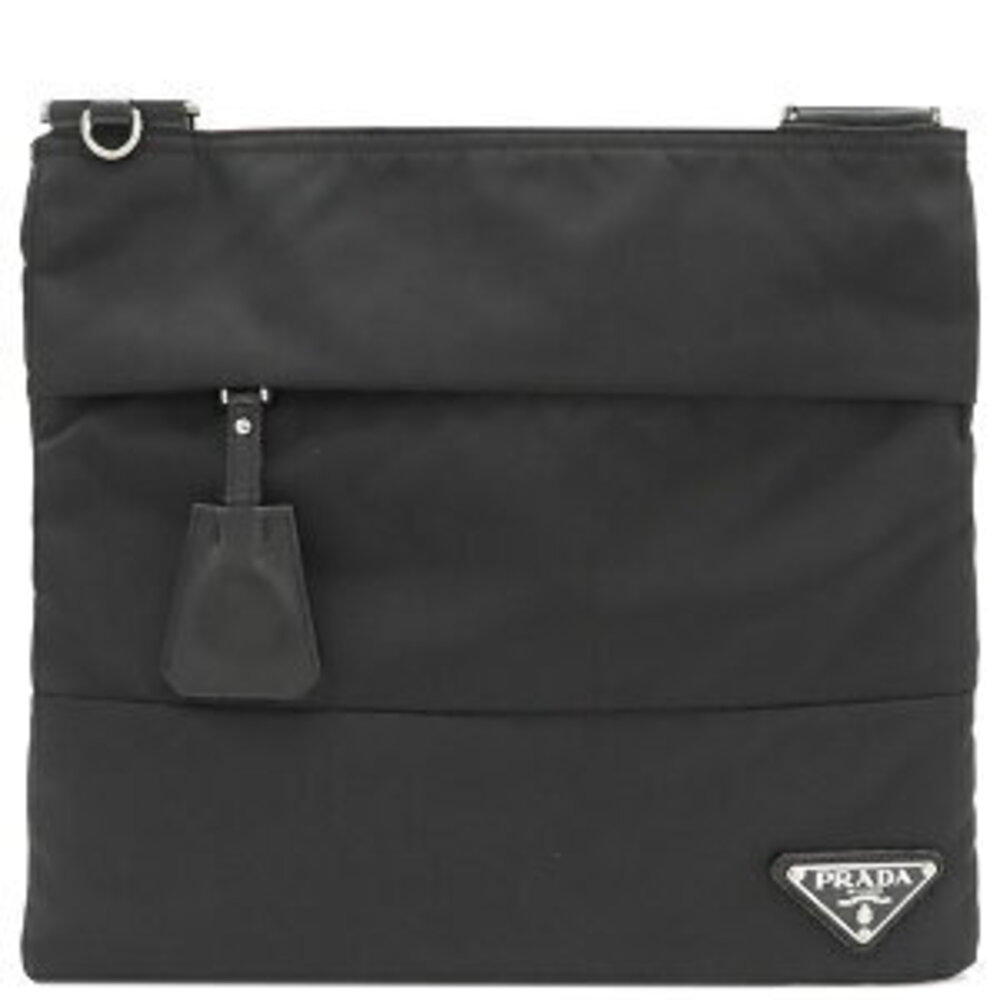 Prada Shoulder Bag Triangle Logo Black